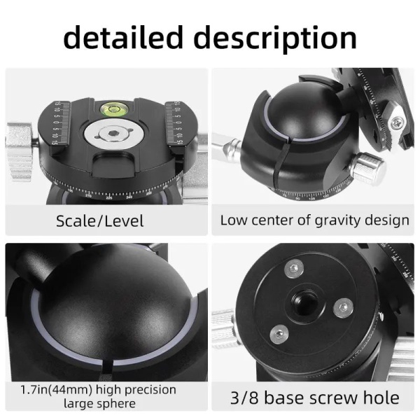 AF12544 Aluminum Ball Head 並行輸入 Low Profile Ball Head Tripod Ball Head ARTCISE -